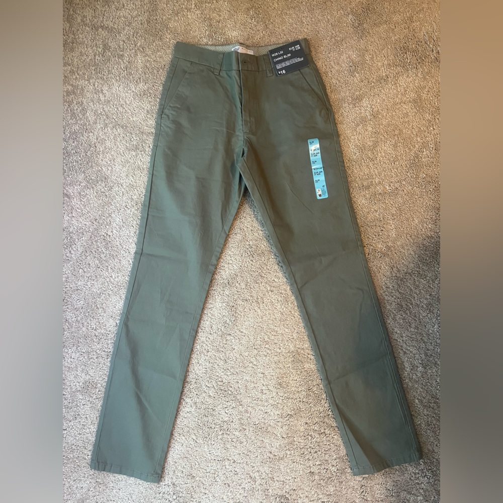 Primark Khaki Chino Slim Fit Trousers
